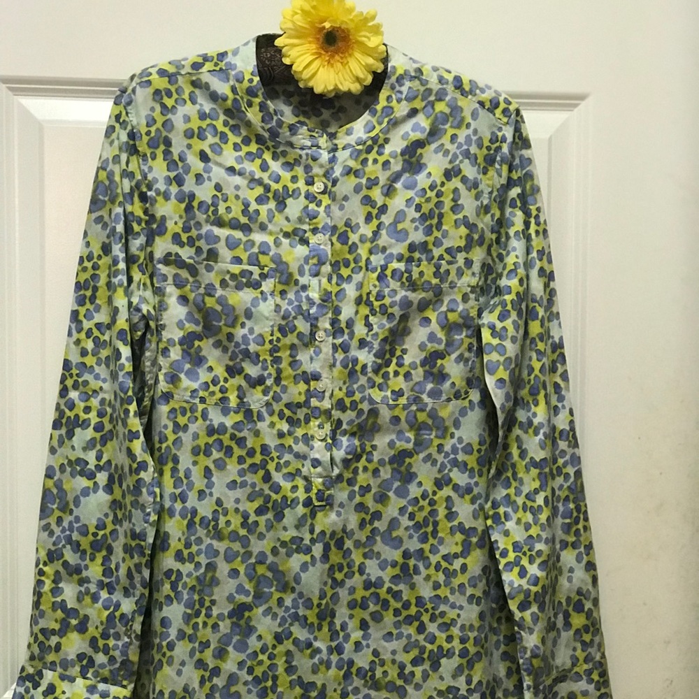 Print Glazed Cotton Tunic